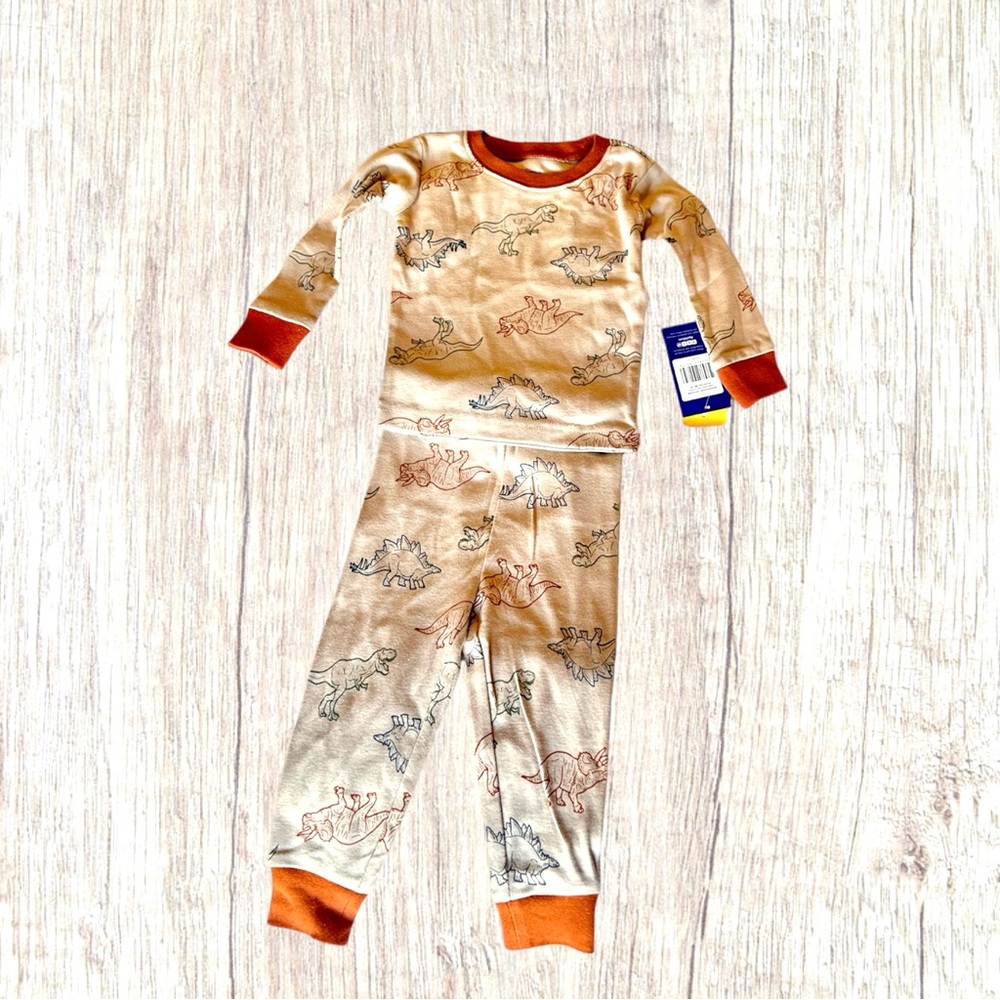 9-12m NWT Petit Lem Dinosaur Pajama Set